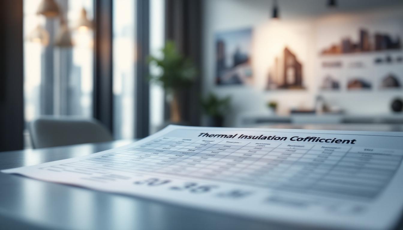 Comment lire un tableau coefficient isolation thermique