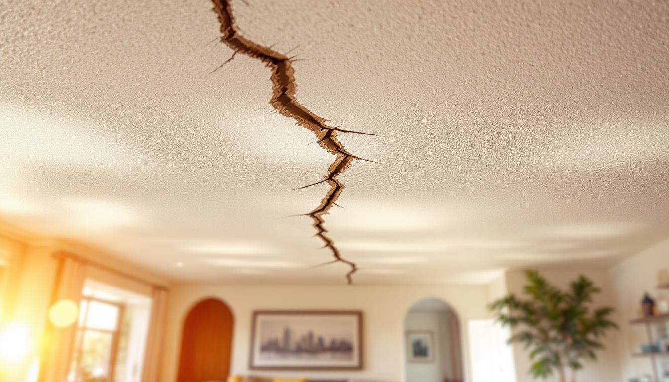 Fissure sur plafond : quand faut-il s'inquiéter